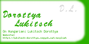 dorottya lukitsch business card